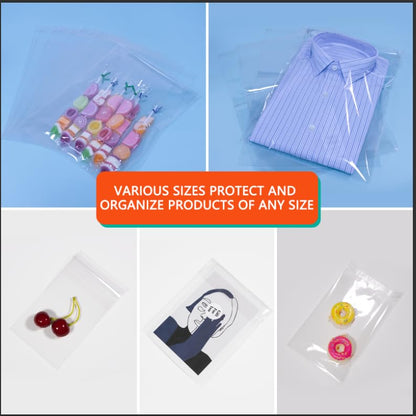 iMailer 500 Pcs 8" x 10" Clear Plastic Cellophane Bags - size: 8x10 Inch (Pack of 500)
