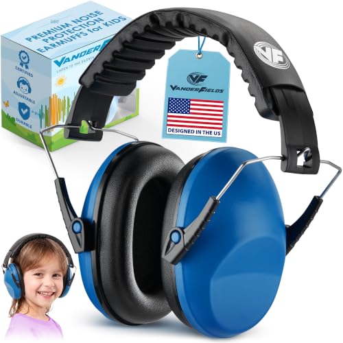 Kids Noise Canceling Headphones - 31 dB (2K Hz) - Ear Protection Earmuffs - color: Marine Blue