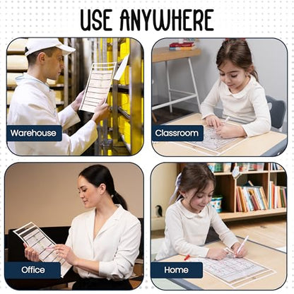 Essex Wares - 6 Pack, White Dry Erase Pockets, 10" Wide x 13.5" Tall - color: White