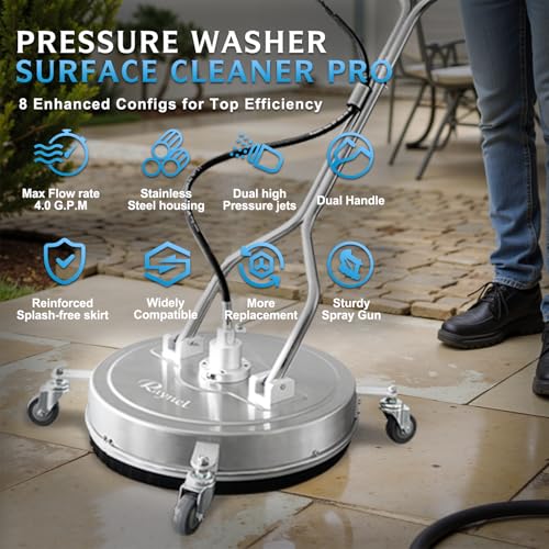 RAYNEL 20" Pressure Washer Surface Cleaner, Power Washer Accessory - size: 20 Inch