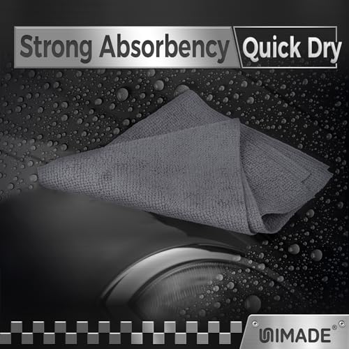 UNIMADE Microfiber Cleaning Cloth, 400 Pack Microfiber Towels for Cars - color: Grey, size: 400pk