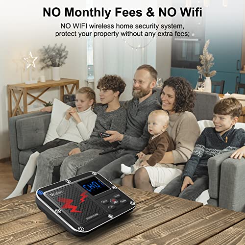Wireless Alarm System for Home Security Expandable - 6-Piece Kit Include Doorbell, Door Alarm, and Solar Driveway Alarm - Chime/Sensitivity Adjustable NO Wi-Fi NO Monthly Fee With Rechargeable Battery - color: 6 units set