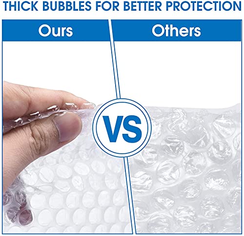 Bubble Cushioning Wrap Roll, Sumono 17 Inch x 72 Feet Total [2 Rolls of 36 Feet] Bubble Roll Perforated 12 Inch Included 20 Fragile Sticker Label - size: 2 Roll: 17inx36ft, Total 72ft