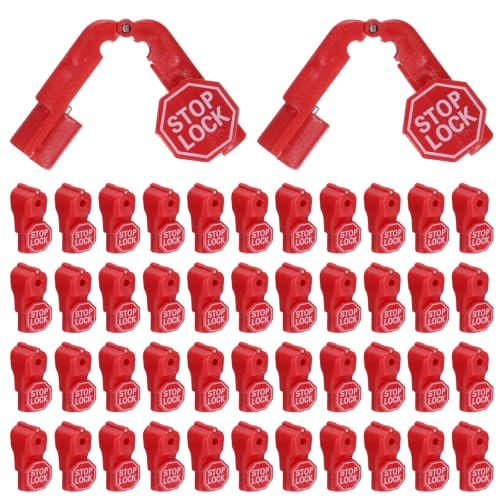 uxcell Pegboard Hook Stop Locks, 4mm Red Display Hook Locks 50Pcs - color: Red, size: 4mm
