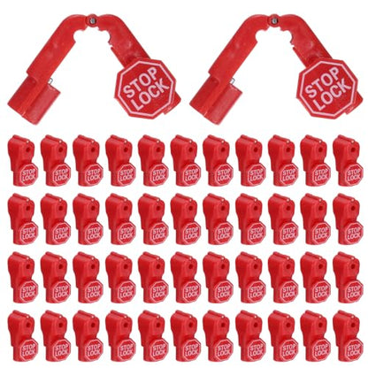 uxcell Pegboard Hook Stop Locks, 4.5mm Red Display Hook Locks 50Pcs - color: Red, size: 4.5mm