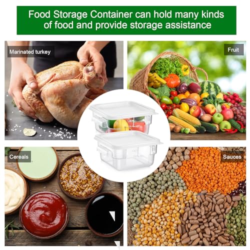 FoldTier 2 Pcs Square Food Storage Containers, White, 2 Qt - color: White, size: 2 Qt