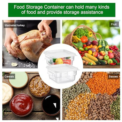 FoldTier 2 Pcs Square Food Storage Containers, White, 2 Qt - color: White, size: 2 Qt