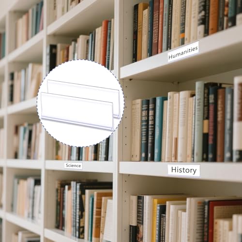 Diteje Shelf Label Strips,Adhesive Wire Label Holders with Paper Inserts