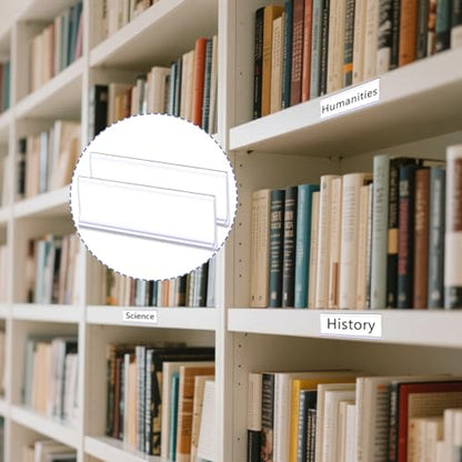 Diteje Shelf Label Strips,Adhesive Wire Label Holders with Paper Inserts