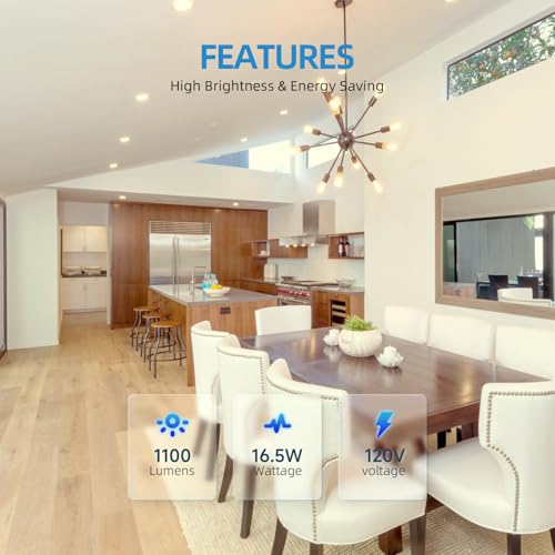 ECOELER 5/6 Inch LED Disc Lights, 5CCT Dimmable Flush Mount Ceiling Downlight, 16.5W, 1100Lm, 5 Color Selectable Surface Mount Ceiling Lighting for Closet, Office, Garage, ETL&FCC, 24 Pack - color: 5CCT (2700K/3000K/4000K/5000K/6000K), size: 24 - Pack