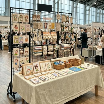 Grid wall Panels Display Stand Foldable for Craft Show Art Vendor