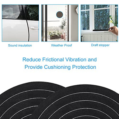 Weather Stripping Door Seal, 1/2 Inch Wide X 3/8 Inch High Density Foam Tape Weather Strip for Door and Window Insulation, Single Side Door Sealer Total 13FT - size: 1/2''W x 3/8''T x 13FT