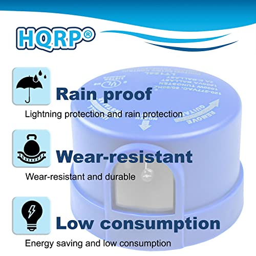 HQRP Photocell Sensor w/Receptacle, Outdoor Switch w/Socket, Dusk to Dawn Photoelectric Control Twist Lock Plug w/Base for Led Barn, Door, Street, Parking Lot Lights - size: Sensor w/ Receptacle