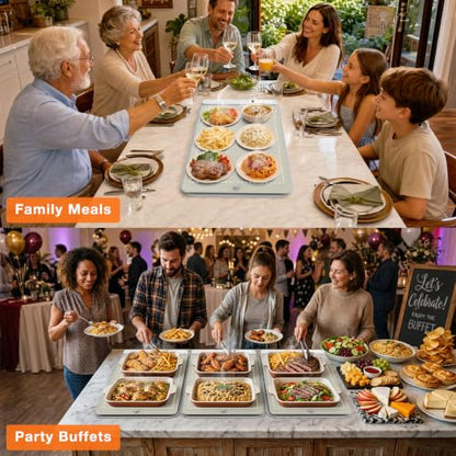 FYY Warming Mat for Food 24"x15", Rapid and Full Surface Heating Khaki - color: Khaki, size: X Large Size: 24"x15"