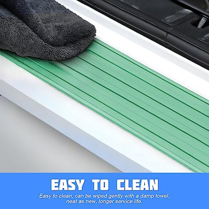 8sanlione Non-Slip Rubber Car Rear Bumper Guard Strip, Green/35.4"x2.7" - color: Green, size: 35.4"x2.7"