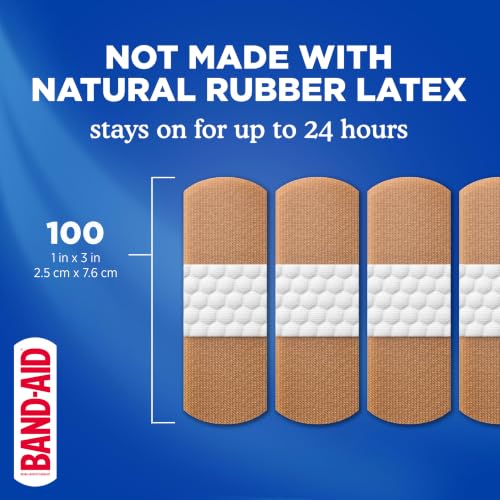 BAND-AID Brand Flexible Fabric Adhesive Bandages, All One Size, 100 Count - size: 100 Count, style: All One Size