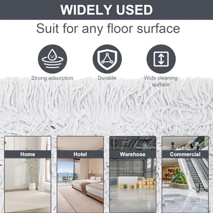 24" Commercial Dust Mop for Floor Cleaning,Heavy Duty Floor Duster,Grey