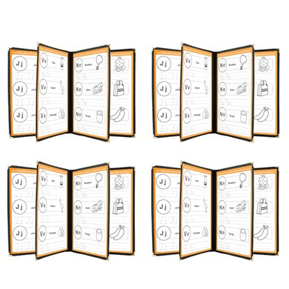 4PCS 8.5 x 11" Menu Covers, 4 Page 8 View Clear Morning Menu
