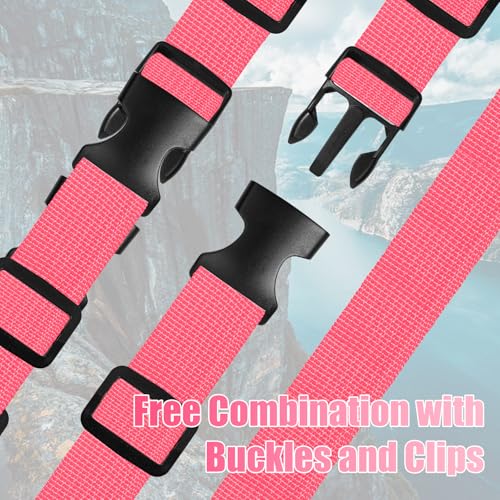 Polypropylene Webbing 1 Inch 1.5 Inch Nylon Webbing Straps Poly Strapping - color: Bright Pink, size: 1.5 inch x 20 yards