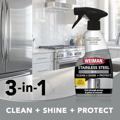 Weiman Stainless Steel & Granite Cleaner - 12 Ounce (Pack of 2) - size: 24 Fl Oz (Pack of 2)