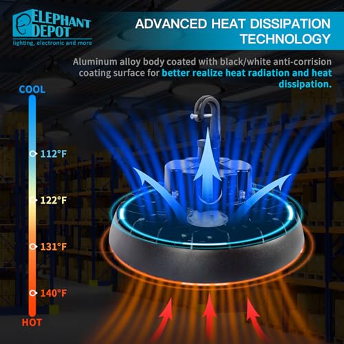 UFO Led High Bay Light with Motion Sensor, 100/120/150W, 14000/17500/21000LM, 2CCT 4000K/5000K, 0-10V Dimmable High Bay Led Shop Lights for Gym Factory Warehouse, Hook,UL