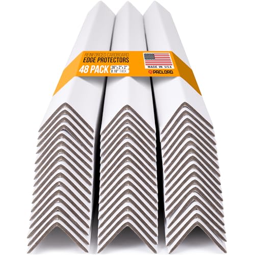 36" x 2" x 2" Reinforced Cardboard Edge Protectors, Pack of 48 - color: Thickness: 0.16", size: Pack of 48
