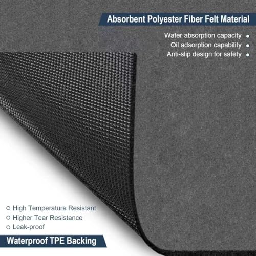 Garage Floor Mat 8'10"x22',Car Garage Mats for Floor Under Car SUV Truck - size: 8'10" x 22' (Rectangular)