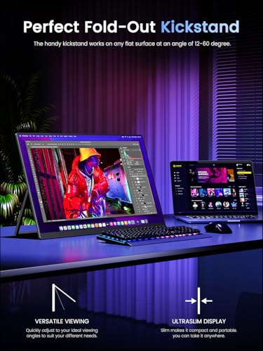 UPERFECT Portable Monitor 4K 120HZ QLED 17.3", 0.1ms Gaming Monitor - size: 17.3"