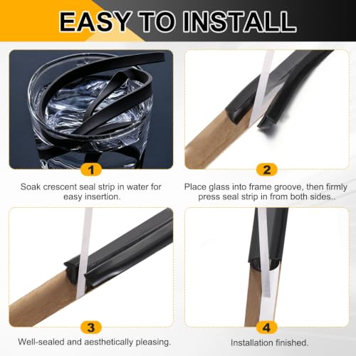 PATIKIL 2Pcs Weather Stripping Door Seal 13/64" Slot, 16.4Ft, Black, PVC - color: Black, size: 13/64" Slot, 16.4Ft