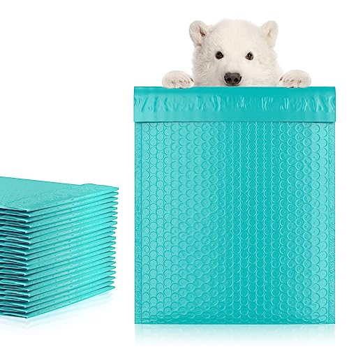 Poly Bubble Mailers, 8.5 x 11 Inch Teal Padded Mailers, Self Seal Shipping Envelopes, Lightweight Poly Mailer Bags, Waterproof Mailing Bags, Pack of 200 - color: Teal, size: 8.5" x 11" / 200 Pack