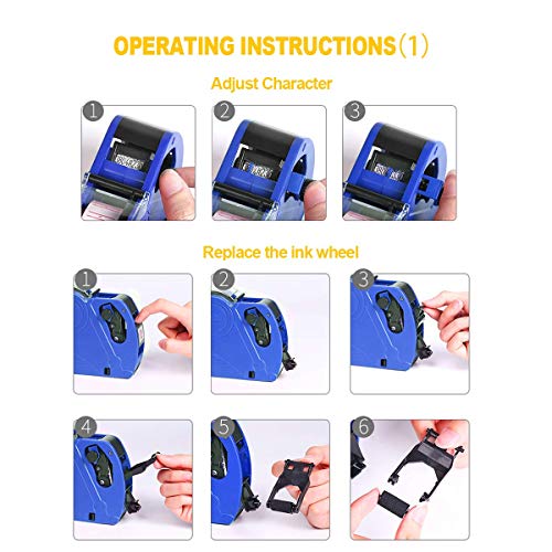 MX5500 EOS Blue 8 Digits Pricing Gun Kit with 7,000 Labels & Spare Ink