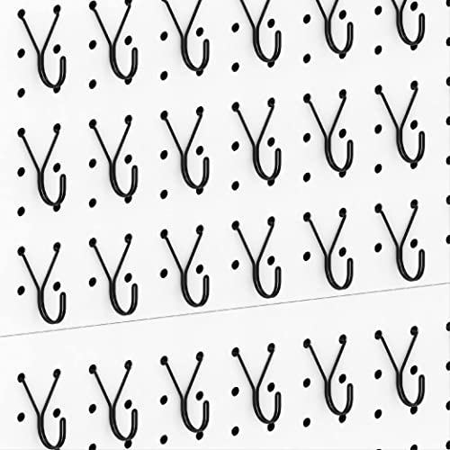 HUHOLE 40 Pack 1 Inch Black Pegboard J Hooks - style: 1" J-Hook 40PC Black