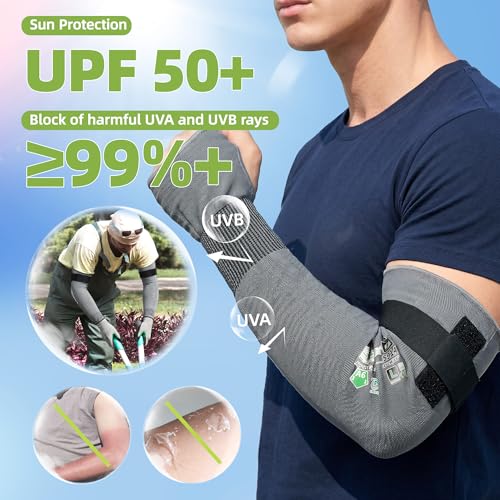 Schwer 10 Pairs 18in A6 Cut Resistant Arm Sleeves for Gardening, S914 - color: Grey-updated, size: 18 In-10 Pairs