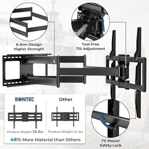 Heavy Duty TV Wall Mount with Extra Long Extendable Arm for 60–110 Inch TVs - size: for 60–110 Inch