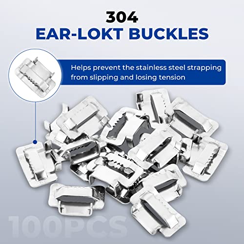 Stainless Steel Banding Strapping Kit - 3/4" x 100ft