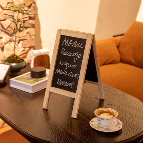 Vintiquewise 15-inch Wooden A-Frame Chalkboard Sign Double-Sided Menu Board Easel for Restaurant Cafe Bar Coffee Shop Bakery Wedding Party Home Business Kitchen Countertop & Tabletop Display, Medium - size: Medium