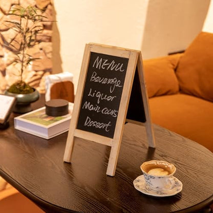 Vintiquewise 15-inch Wooden A-Frame Chalkboard Sign Double-Sided Menu Board Easel for Restaurant Cafe Bar Coffee Shop Bakery Wedding Party Home Business Kitchen Countertop & Tabletop Display, Medium - size: Medium