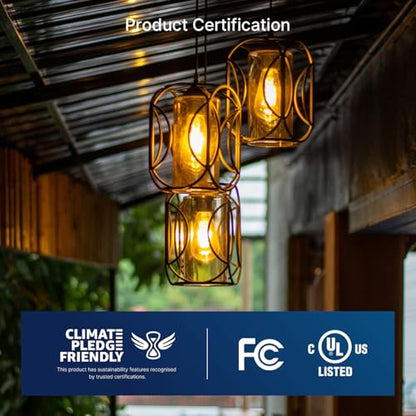 FLSNT 100W Equivalent LED Edison Bulbs, ST19 Dimmable Antique LED Light Bulbs, 2450K Warm White, 8W, 900LM, E26 Base, Amber Glass, 12 Pack - color: 100w 2450k Warm White, size: 12 Count (Pack of 1)