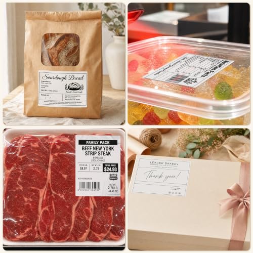 4" x 3" Thermal Labels, White, 500 Labels/Roll - color: White