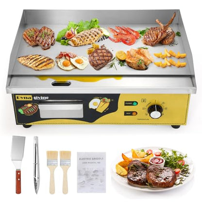 Dyna-Living Commercial Electric Griddle 22'' Stainless Steel Flat Top Grill - color: Stainless Steel