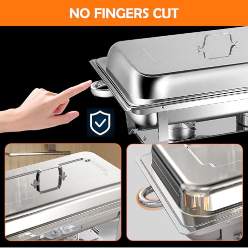 Also GO 2 Pack Stainless Steel Chafing Dish Buffet Set & 2 Serving Tongs - color: 2 Pack Full Size