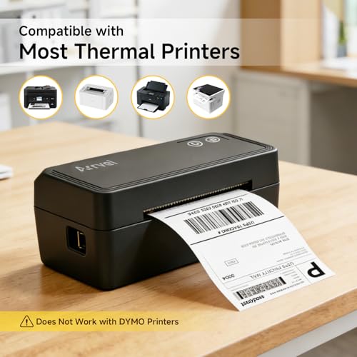 Thermal Shipping Labels 4x6, 500 Sheets Fanfold Direct Thermal Labels, Perforated & Strong Adhesive Mailing Labels Compatible with Rollo, MUNBYN, Nelko, Zebra Printer (Commercial Grade)