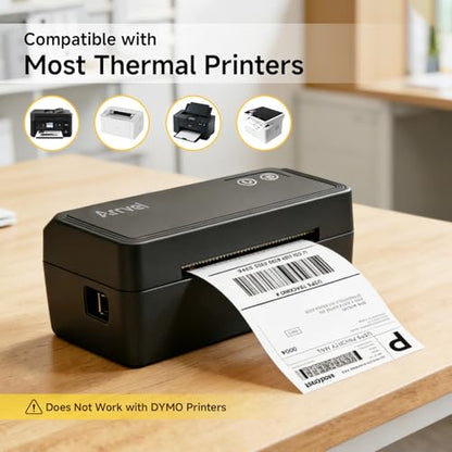 Thermal Shipping Labels 4x6, 500 Sheets Fanfold Direct Thermal Labels, Perforated & Strong Adhesive Mailing Labels Compatible with Rollo, MUNBYN, Nelko, Zebra Printer (Commercial Grade)