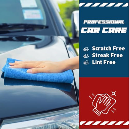 TEAWOO Blue Microfiber Towels Bulk-150 Pack, Cleaning Cloths - color: Blue, size: 150 Pack