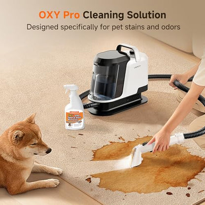 Uwant 18Kpa Upholstery Cleaner Machine with Pet Pro Cleaner&Tools Set of 1 - color: White-Cappuccino