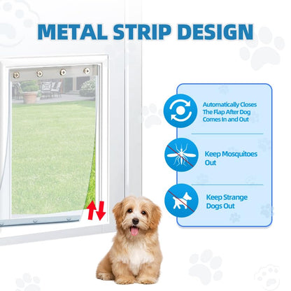 2 Pack XL Replacement Dog Door Flaps, Clear Pet Door Replacement Flap - size: Extra Large - 9.88 Inch x 18 Inch