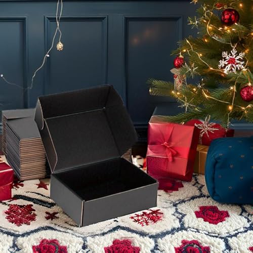 10x5x3 Black Shipping Boxes for Small Business, Packing, 25 Pack - color: Black, size: 10x5x3 Inch