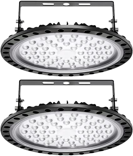 2 PACKS 200W UFO LED High Bay Light, 20000LM Commercial Bay Lighting Daylight 6500K, IP65 Waterproof LED Commercial Bay Light, LED Warehouse Light Shop Light Garage Light - color: 2 Packs, size: 200watt