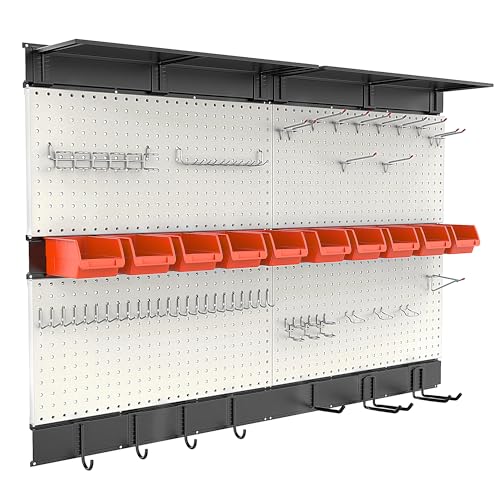 Ultrawall Pegboard Wall Organizer, 48 X 36 inch Garage Storage Pegboard - color: Gray