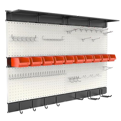 Ultrawall Pegboard Wall Organizer, 48 X 36 inch Garage Storage Pegboard - color: Gray